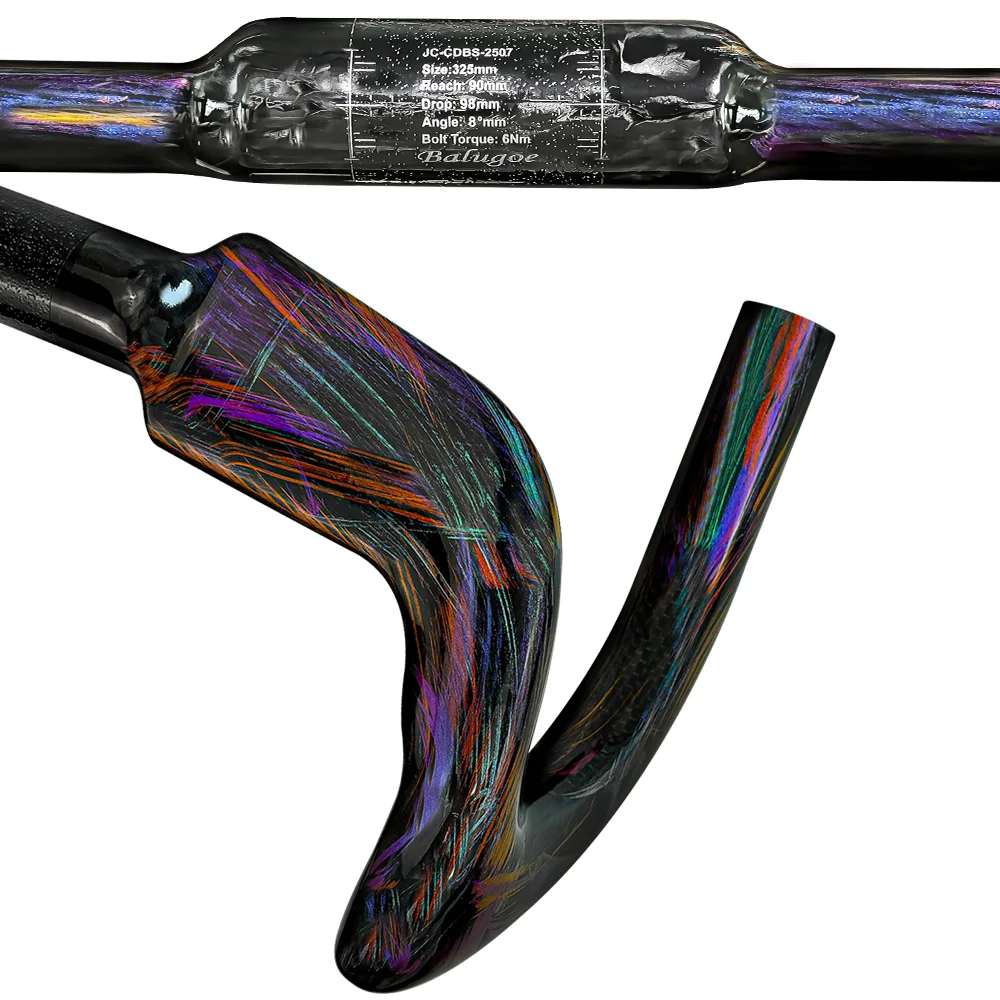 2026 Neuer BALUGOE Carbon-Rennradlenker Aerodynamischer Fahrradlenker mit Fixiertopf Fahrradlenker 31,8mm UCI Lackierte Version – Detail 8
