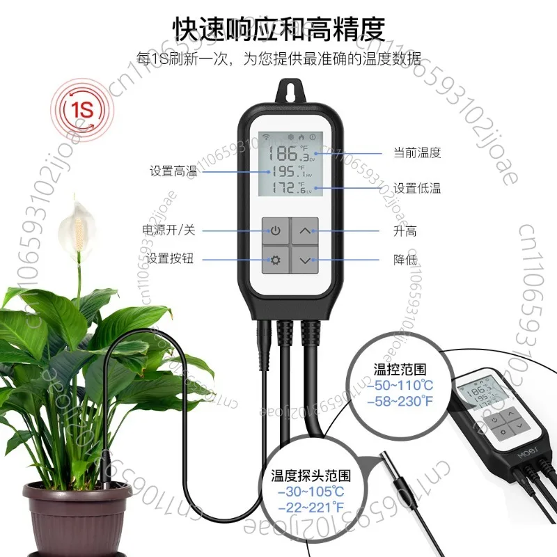 WiFi-enabled Home Farming Thermostat App with Voice Control and Timer Smart Greenhouse Socket
