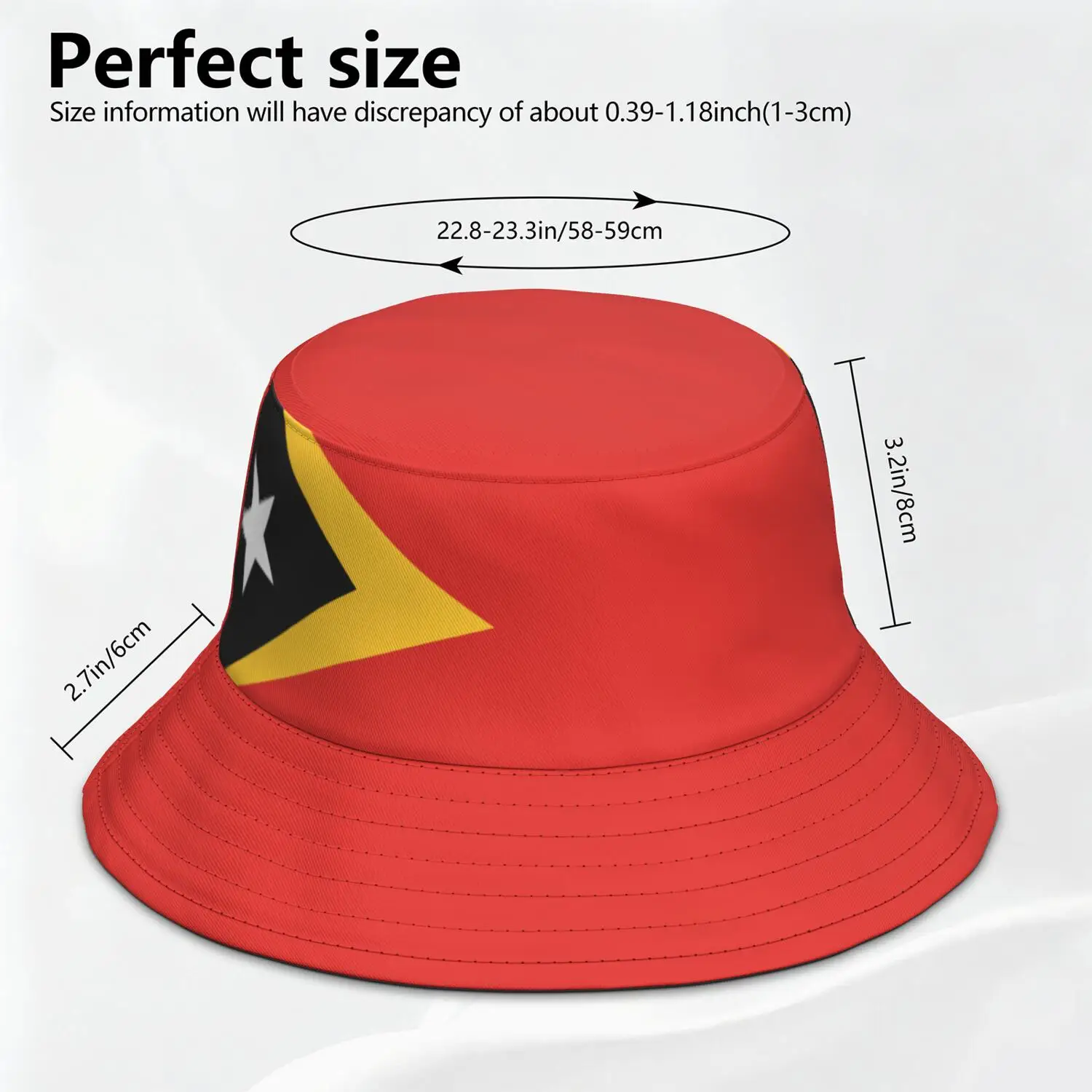 Timor Leste Fisherman Hats custom made name number Logo Bucket Cap nation flag portuguese republic leste college photo Headgear