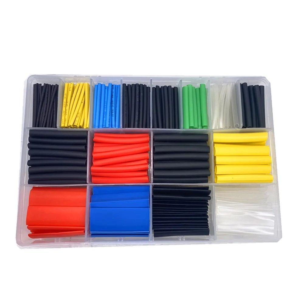 580 stücke Schrumpf Schlauch Isolierung Schrumpf Rohre Sortiment Elektronische Polyolefin Draht Kabel Hülse Kit Schrumpf Rohre