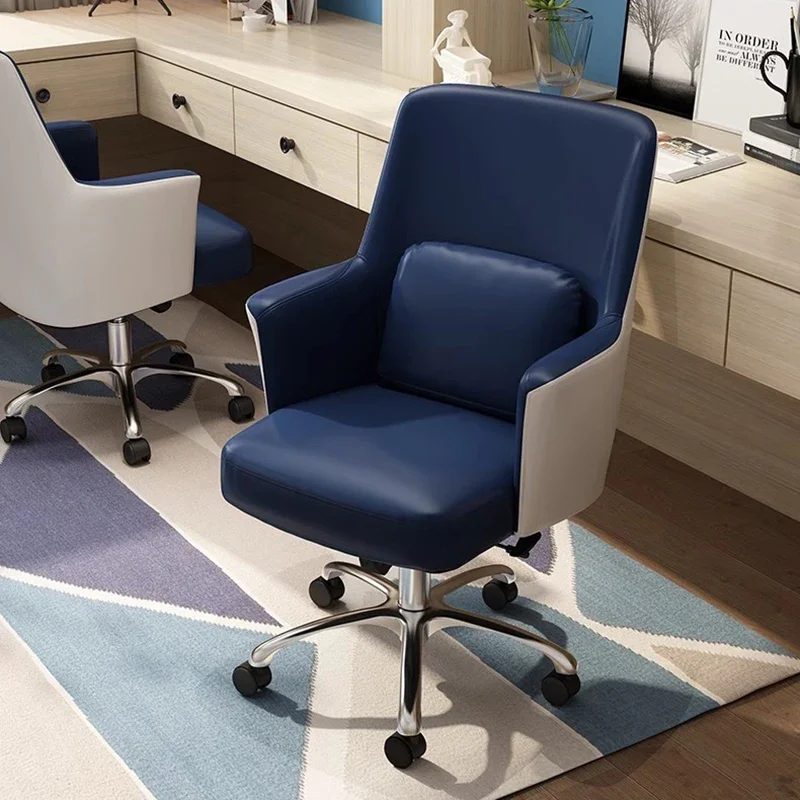 

Blue Backrest Chair Gamer Advanced Office Desk Wheels Bed Furniture Footrest Comfortable Armchairs Cadeiras De Escritorio Chairs