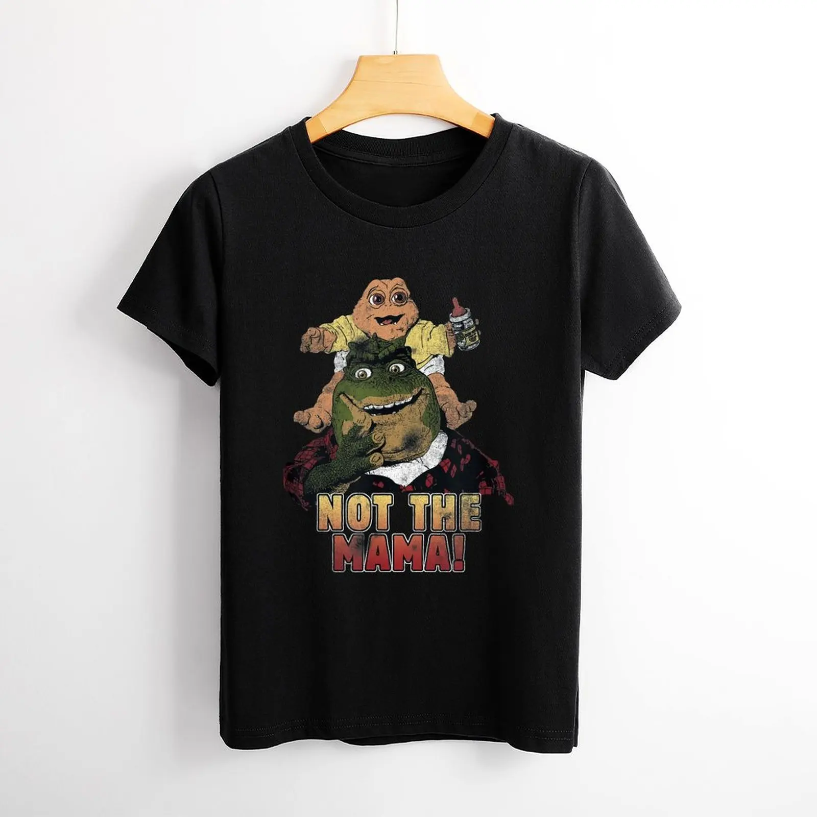 Not The Mama Baby Sinclair Lovers Shirt Gift Vintage 90s Dinosaurs Lovers Movie Humorous Black Female Tee T-Shirt Size S-4XL