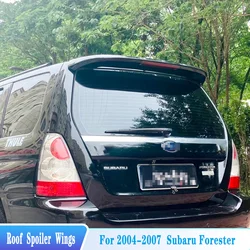 2004-2007 Subaru Forester için Arka Çatı Dudak Spoiler Kuyruk Kanatları ABS Malzeme Siyah Karbon Araba Tuning Şekillendirici Vücut Kiti Aksesuarları