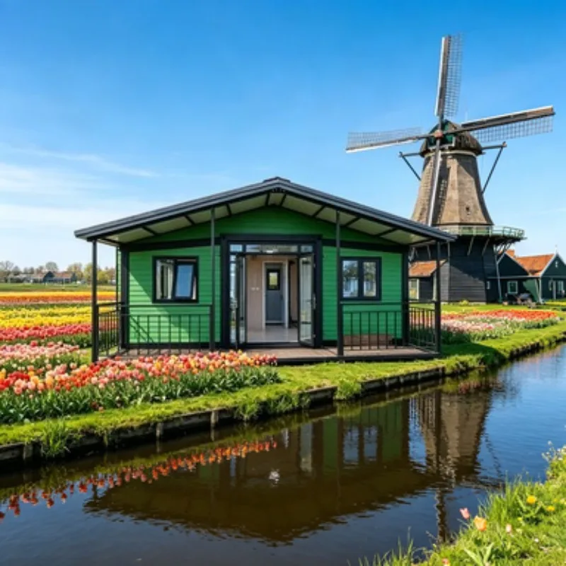 Foldable Prefabricated Container House Portable Tiny Home 20ft Mobile Modular Office Villa Expandable Light Steel