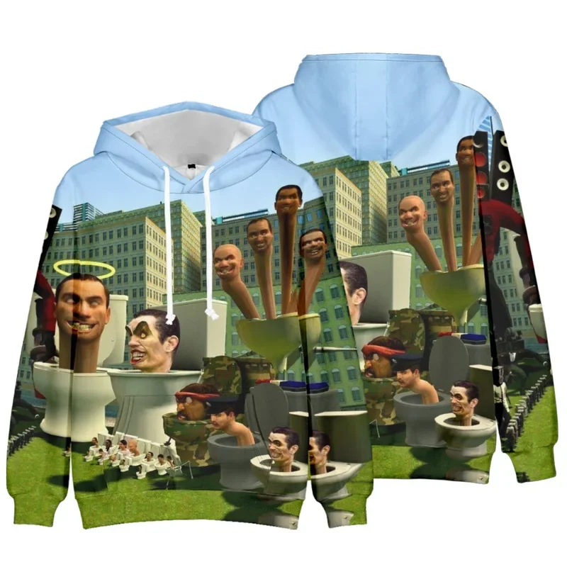 Kids boys Skibidi Toilet Titan Speakerman Hoodie Anime Character Print Cosplay Sweatshirt Youth men Titan Cameraman