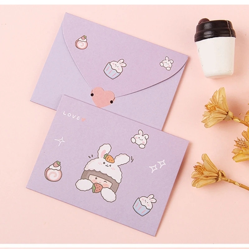 Cartoon Animal Greeting Cards Birthday Card Memos Card Envelope Festival Card 601D