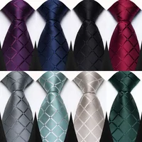 Men's 8cm Plaid Jacquard Necktie – Woven Check Tie for Grooms, Groomsmen, Business and Parties