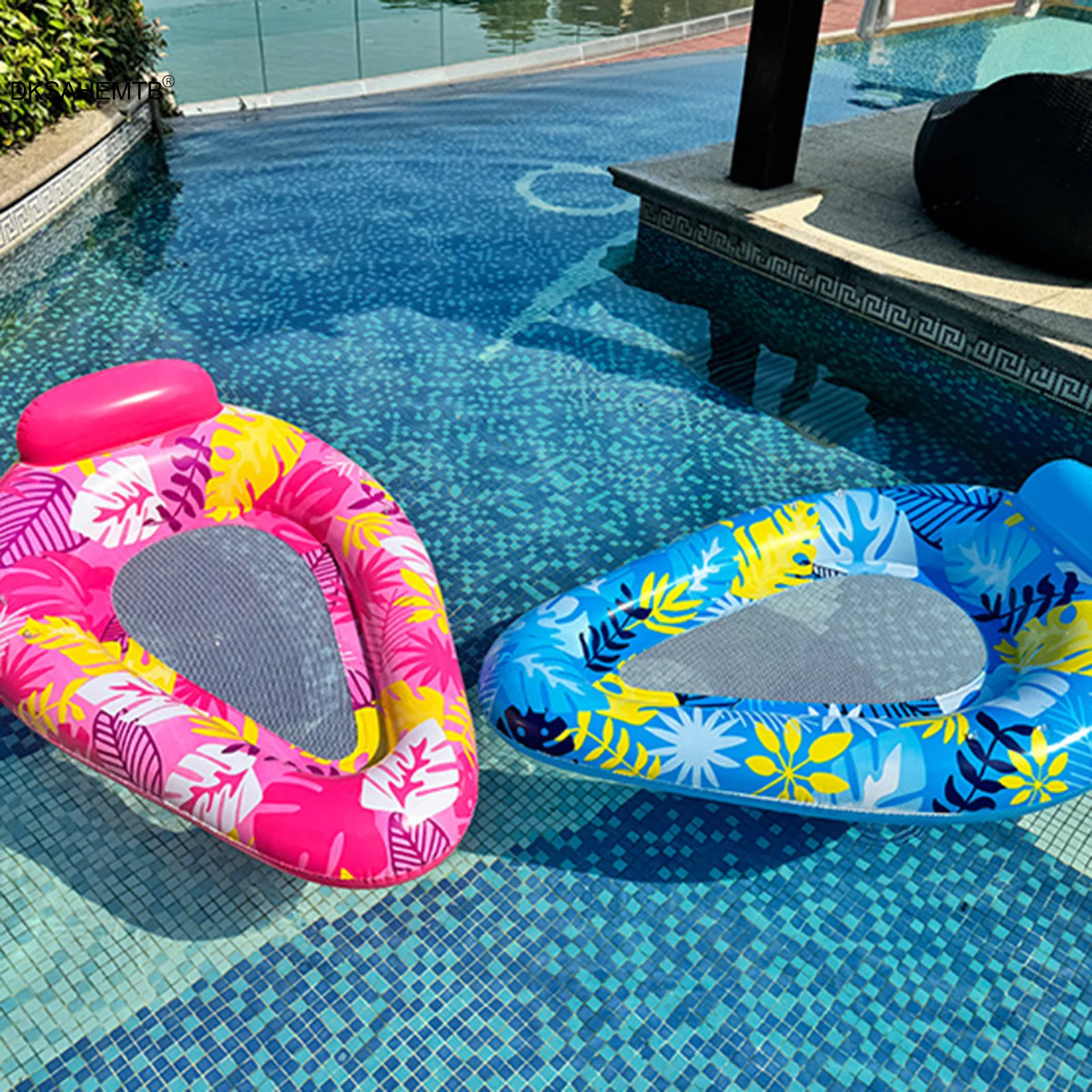 

Portable Inflatable Pool Floating Bed Water Hammock With Headrest And Backrest For Adults Pool Parties And Beach Vacations