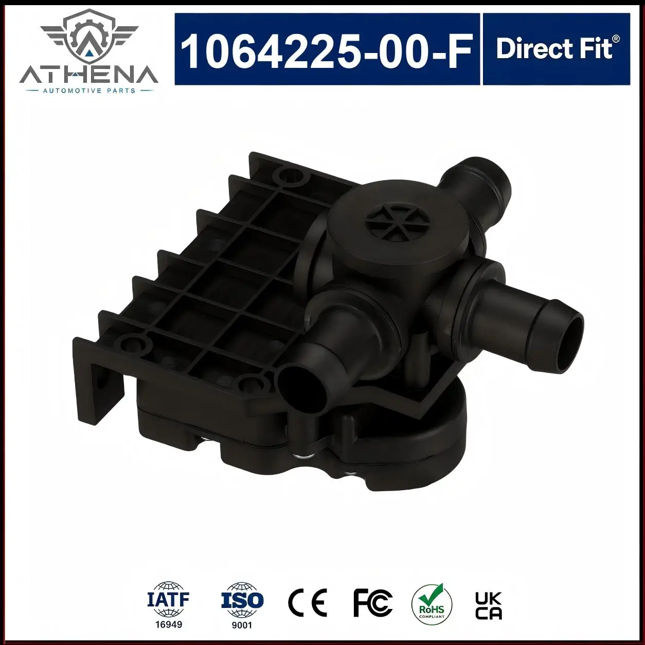 1064225-00-F 3-Way Coolant Control Valve Heater Valve For Tesla Model X 2016-2021 Battery HVAC Thermal Management Repair