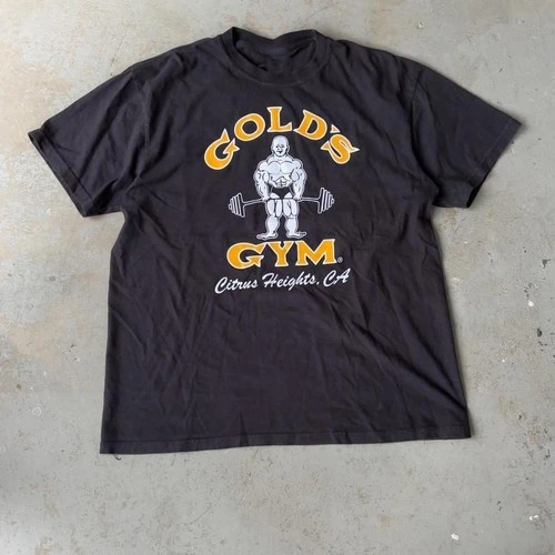 Heißes Vintage Gold’s Gym California T-Shirt, GYM Grafik, Baumwoll-T-Shirt, hochwertiger Luxus-Druck, Unisex-Stil für Damen und Herren – Detail 2