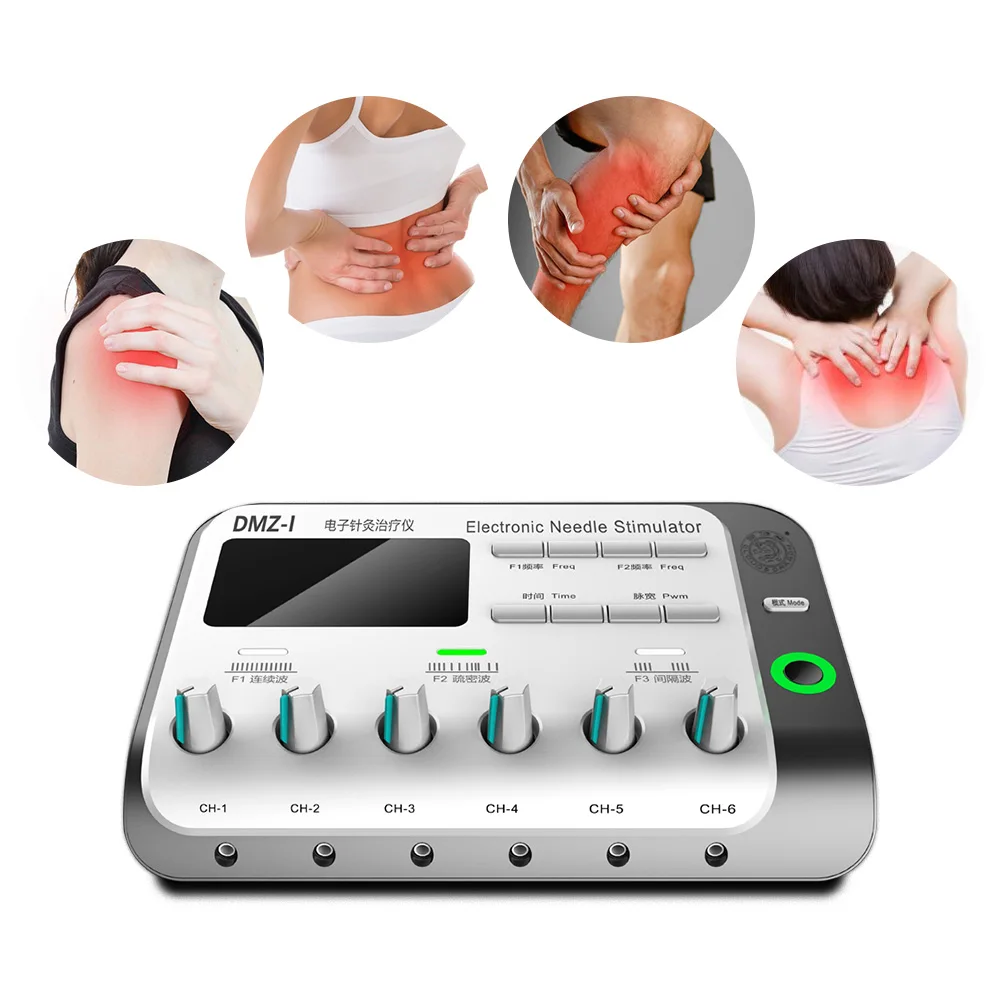 6 Output Channel TENS Body Massager Tennis Electroestimulador Muscular Electric Muscle Stimulator Physical Therapy Masajeador