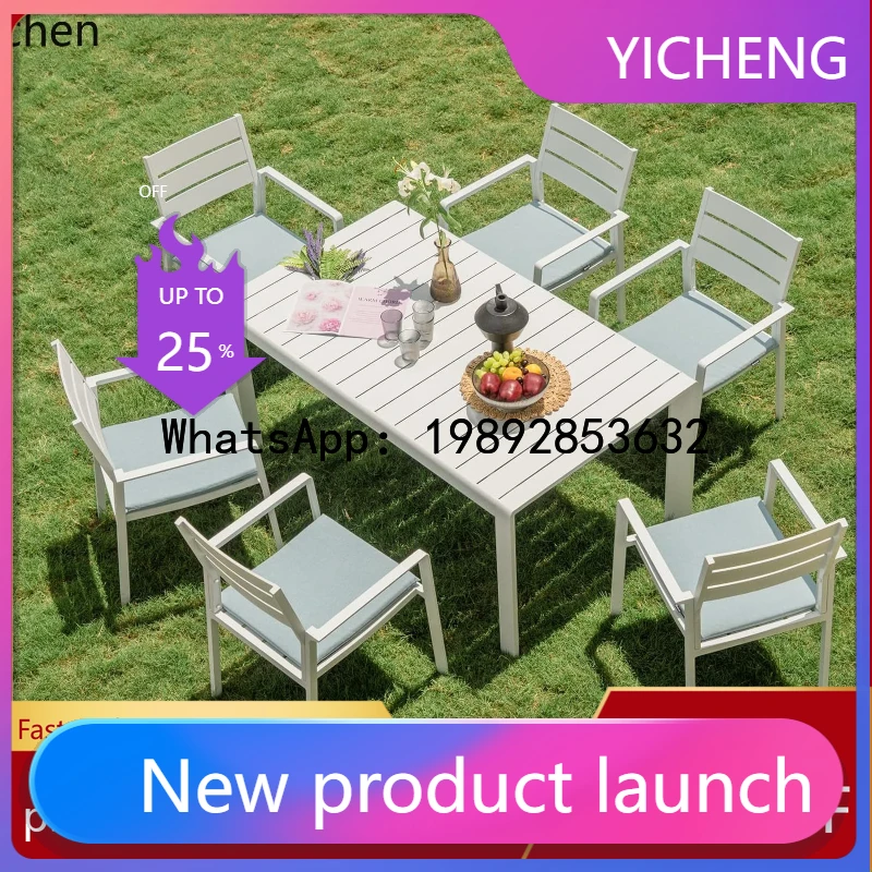 

A2-27 outdoor tables and chairs simple modern rainproof sunscreen rust-free villa courtyard garden hotel