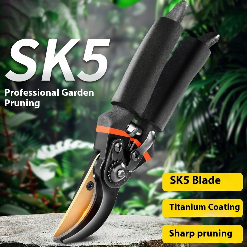 

Professional SK5 Steel Pruner Shears for Garden Fruit Trees Thick Branch Pruning Scissors Strong Home Use Branch Clippers
