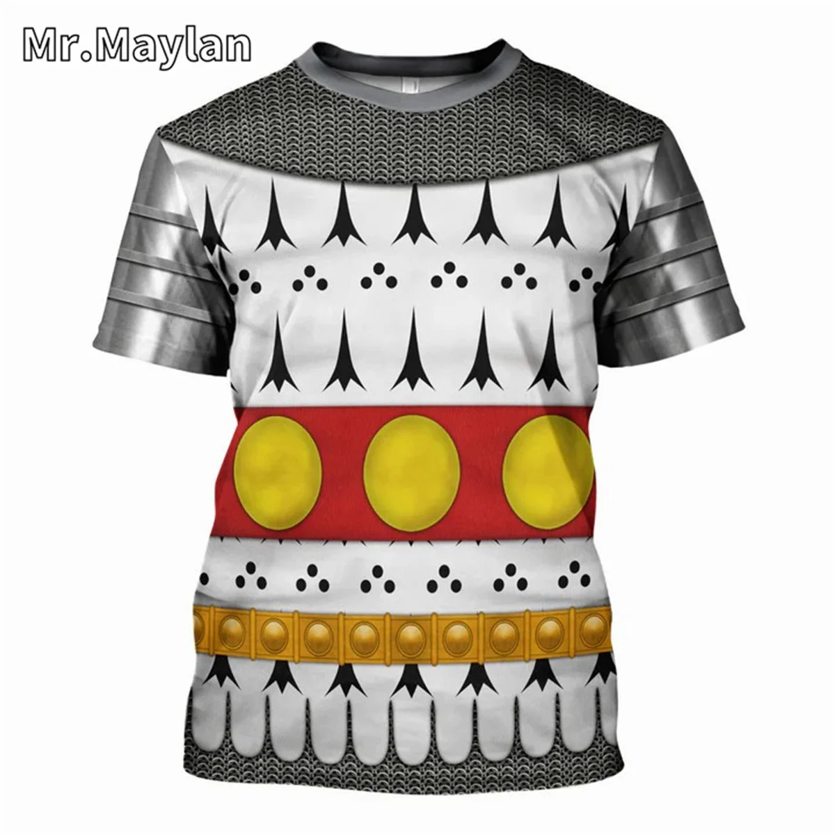 Medieval Knights Armor Cosplay Costume Tshirt 3D Men T shirt Vintage Fashion Short Sleeve Shirt Summer Streetwear Unisex Tee-018