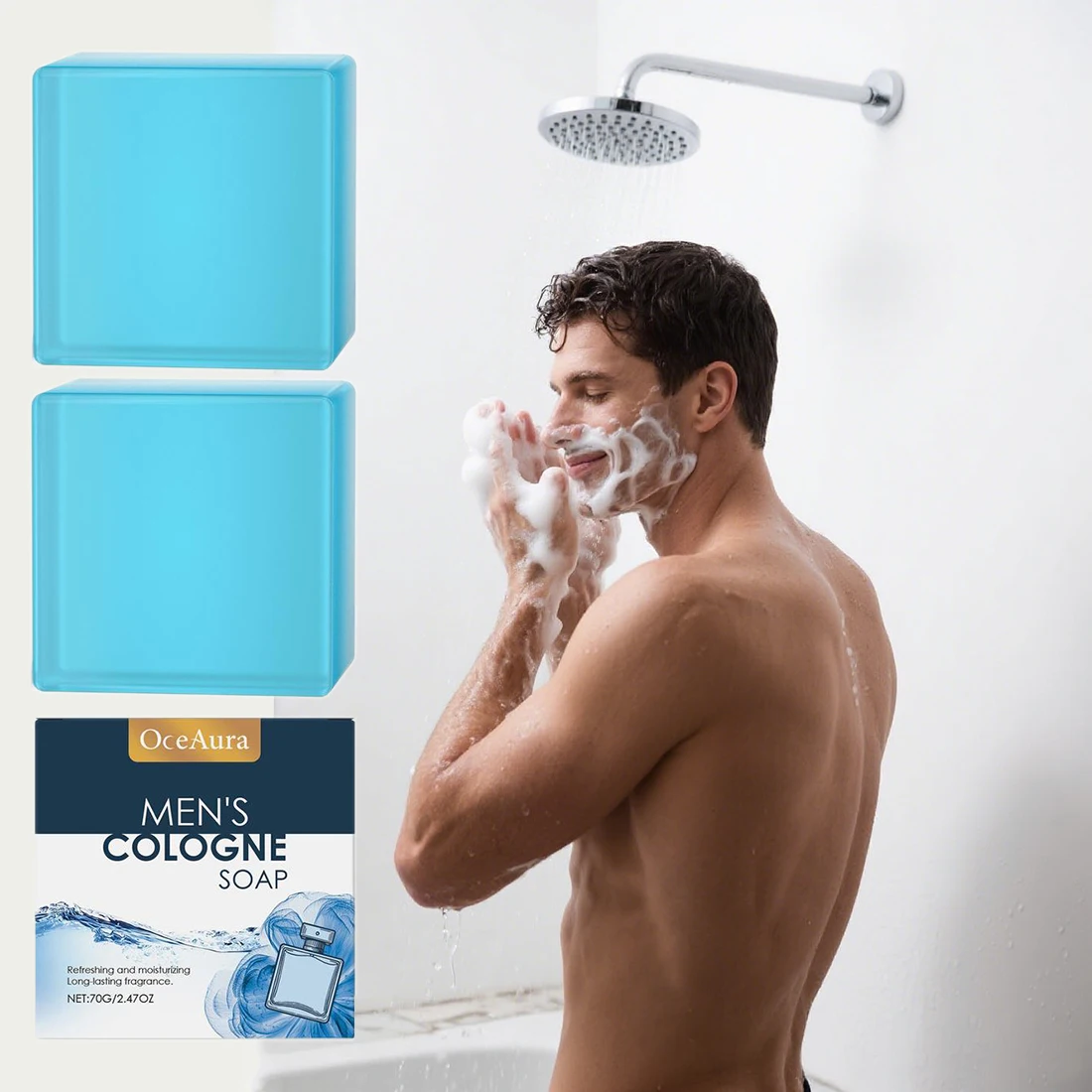 

1/2 шт. мужское мыло для ванны, мыло для тела, натуральное мыло ручной работы, нежное очищение, увлажнение, отшелушивающее, освежающее, жирное