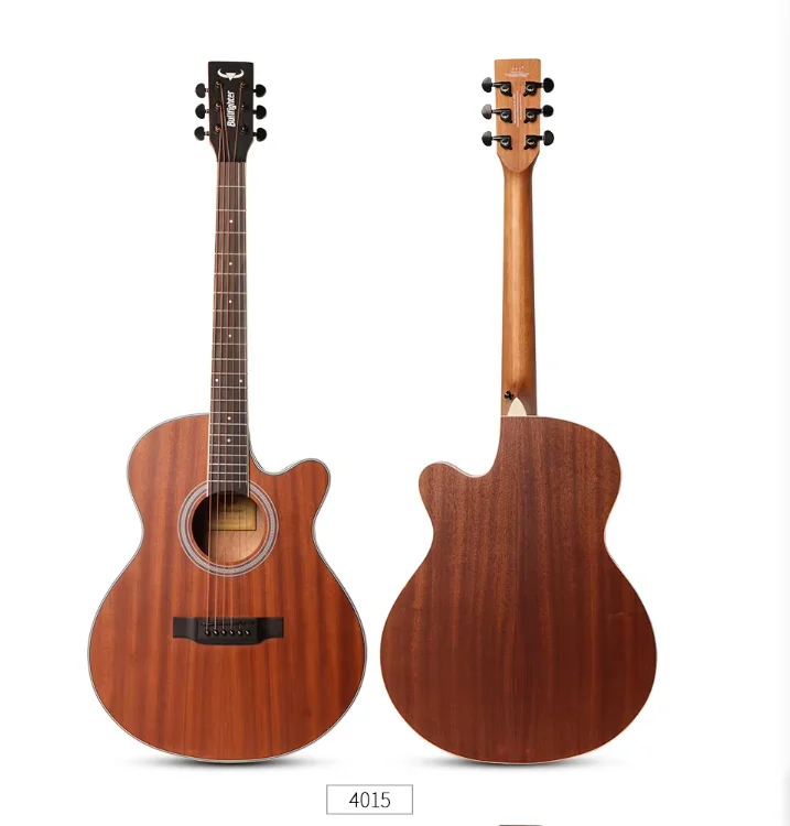 D 4015/4115 Akustikgitarre, Vollständig aus Sapele-Holz, Hals, Palisander-Griffbrett, für Anfänger & OEM – Detail 8