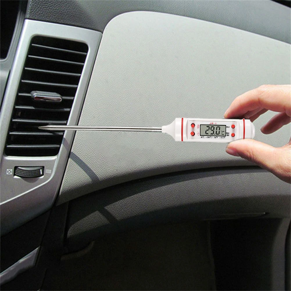 Conditioning Thermometer 1pc ABS LCD Digital LCD Screen Thermometer High Quality Material Car Accessories High Accuracy