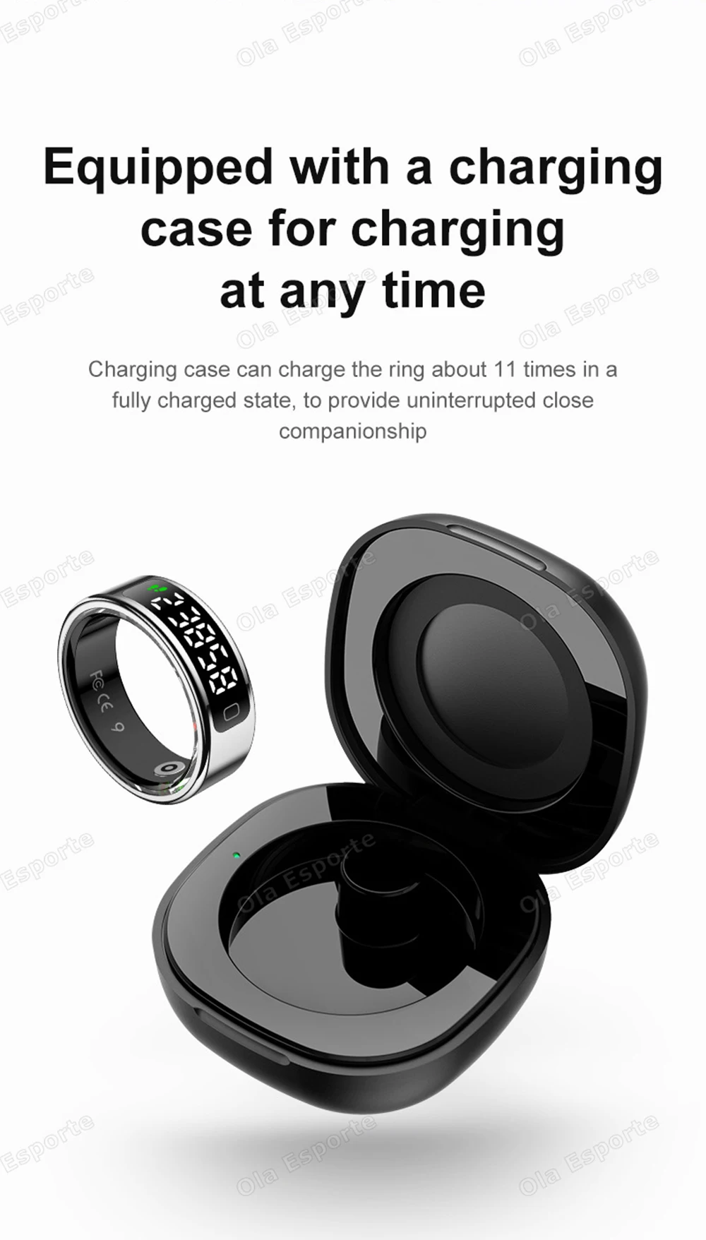 2026 Neue Videosteuerung GPS Motion Smart Ring LED-Anzeige Herzfrequenz Blutsauerstoff-Smartring IP68 & 5ATM Wasserdichter Sport-Smartring – Detail 12