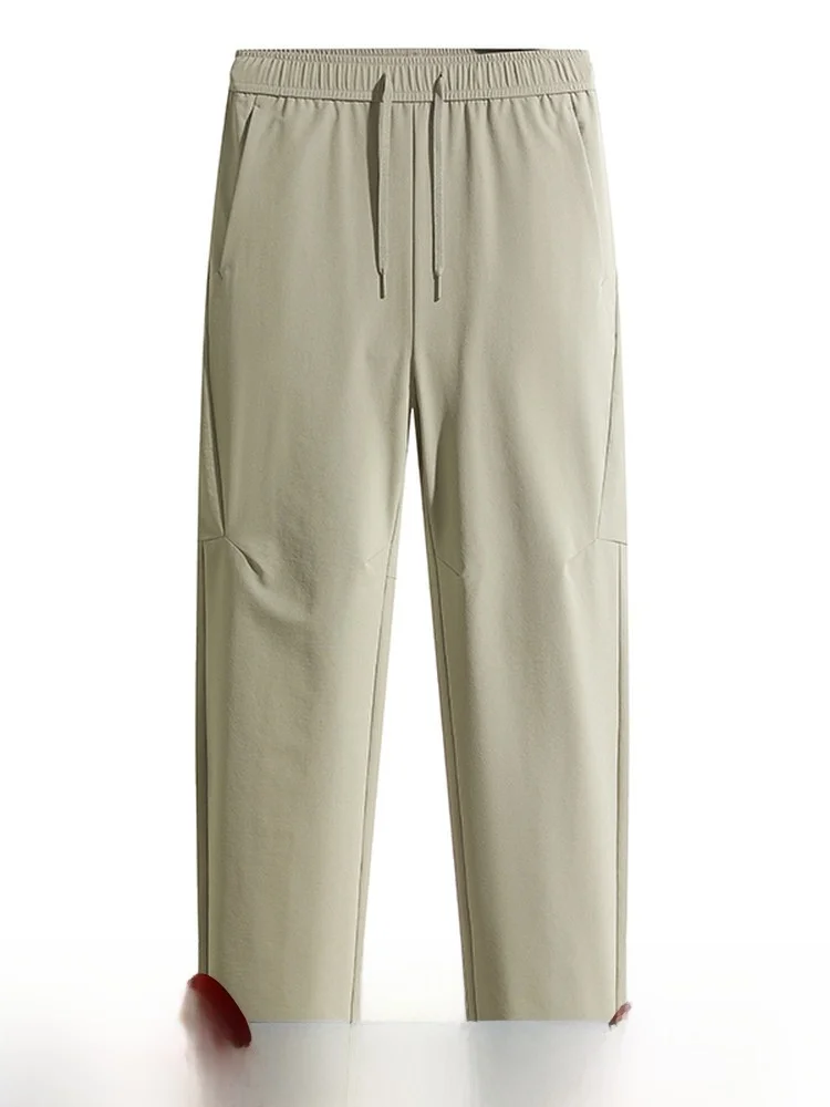 

Men's Tech Anti-Water Breathable Casual Pants Autumn New Sle Durable Straight Leg Nylon Fabric Faionable All-Match Drapey