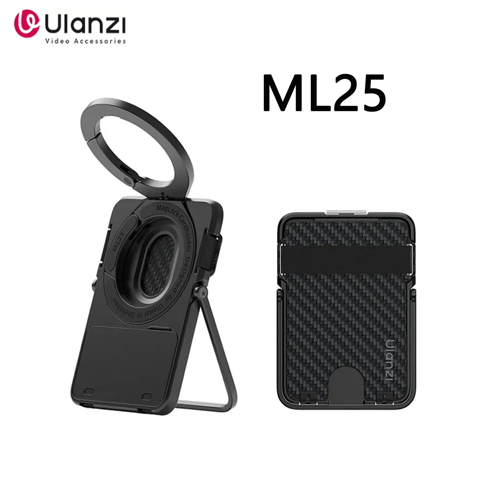 

Оригинальный держатель для карт Ulanzi ML25, подставка для телефона из алюминиевого сплава, двухстороннее магнитное кольцо, портативное, складное, с защитой от царапин