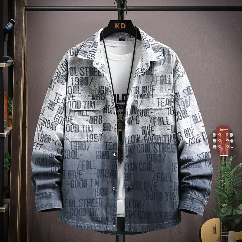 

Новая мужская джинсовая рубашка-куртка оверсайз с градиентным эффектом, весна 2026: модный тренд, комфорт и высокое качество