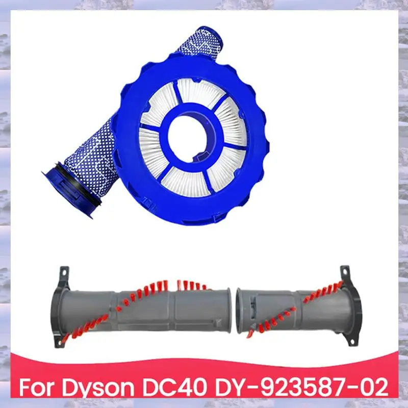 Juego de filtros HEPA y cepillo de rodillo de 2025-3 piezas para Dyson DC40 DY 923587 02 piezas de recambio de aspiradora