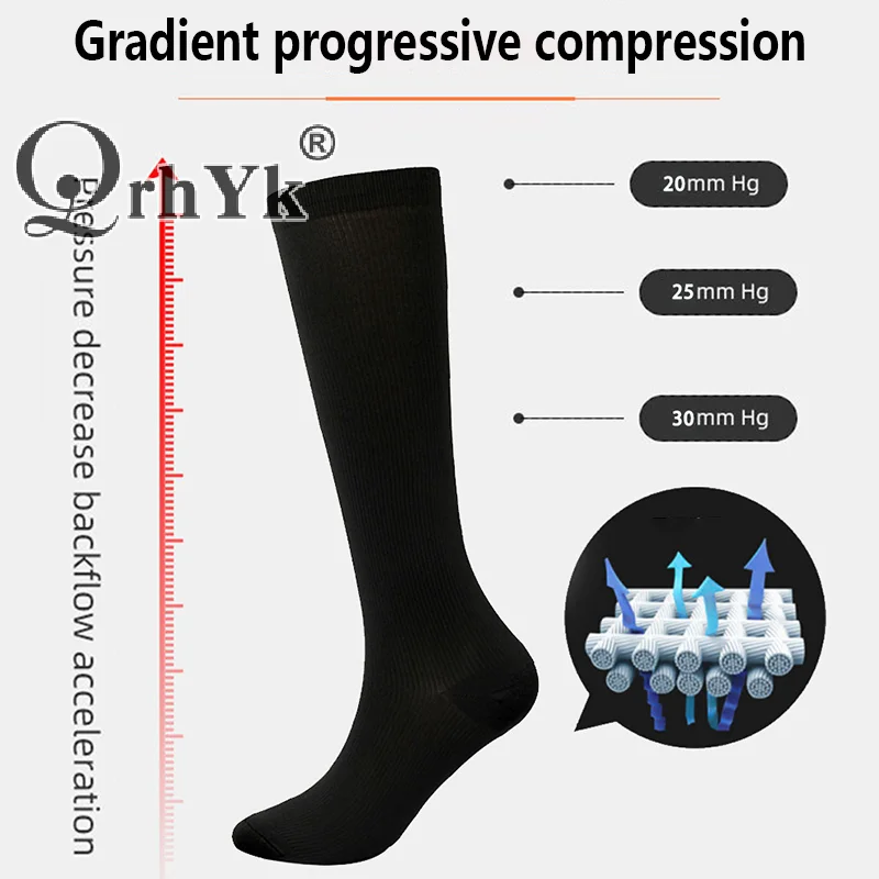 Medical Sports Compression Zipper Socks Vein Stretch Socks Women Men High Elasticity Pressure Long Cycling Socks Leg Support