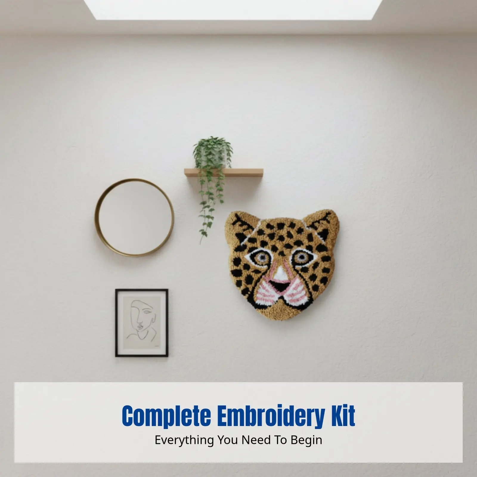 

Набор для вышивания ковриков своими руками, вышивка нитками, гобелен с изображением дикого кота ручной работы, товары для рукоделия и декора дома