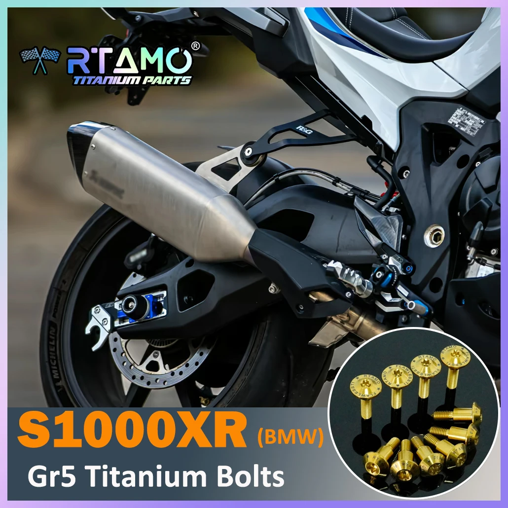 RTAMO Titanium Bolt Front Rear Brake Disc Blot Front Rear Footrest Bracket Screw for BMW S1000XR Motorcycle Modified