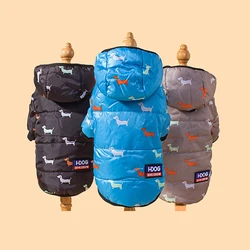 Hot selling pet clothing hooded cotton coat cat and dog clothes thickened warm pet clothes in autumn and winter
