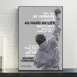 Modern Rocky Balboa Quotes Canvas Paintings Inspirational Posters and Prints Wall Art Picture for Living Room Decoration Cuadros