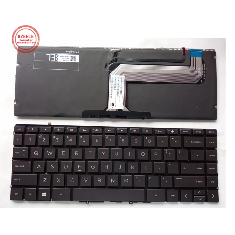 

US/RU Laptop Keyboard for HP Spectre Folio 13-ak 13-ak0013dx English Backlit