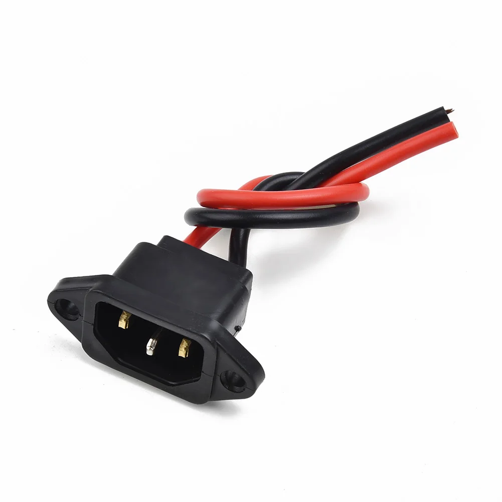 Electric Scooter Charging Port Connector 3-Pin Inline Charger Connector Round Charging Port Replacement Smart Charging Port