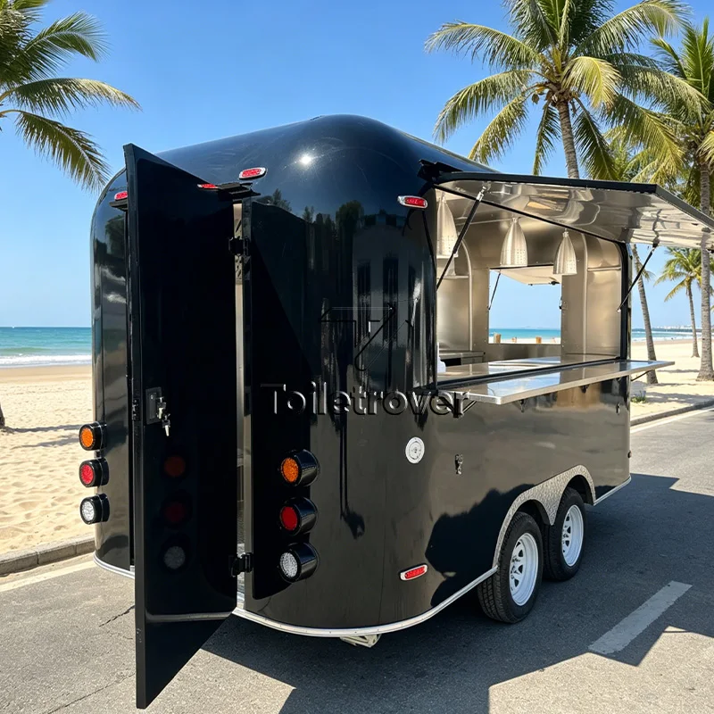 

High Quality Fully Equipped Food Trailer Outdoor Mobile Food Truck Trailer Hot Dog Fast Food Truck with Sitting Area
