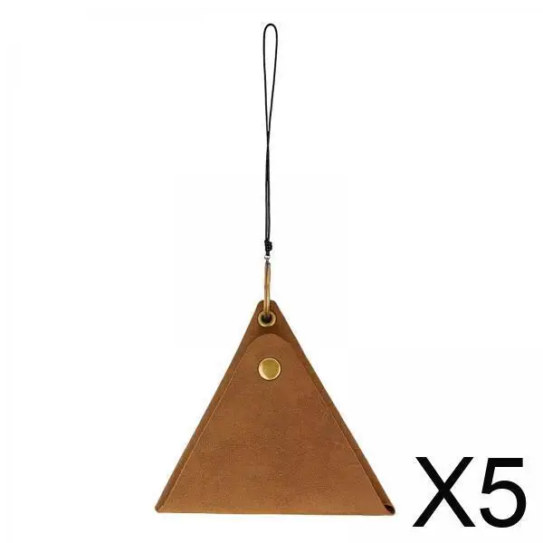 

Portable Travel Earbuds Case PU Leather Hanging Neck Bag Button Closure Organizer Pouch for Fishing and Outdoor