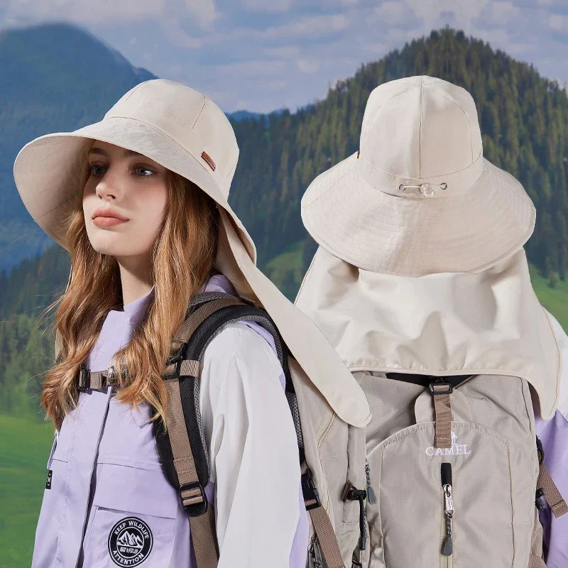 Unisex zonnehoed met nekflap en brede rand - UPF 50+ Wandel-safari-vismutsen voor heren en dames, perfect voor buitenavonturen