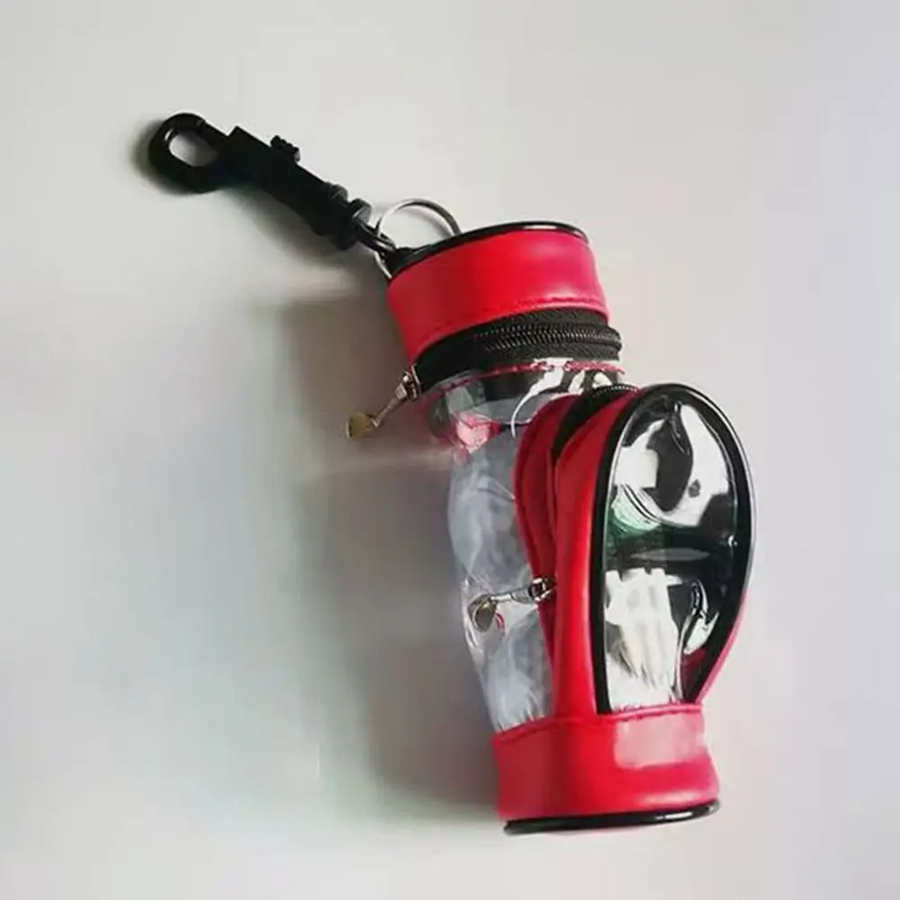 

Portable Golf Ball Waist Pack Waterproof Mini Golf Ball Storage Bag with Swivel Waist Belt Clip PU Material Golf Waist Pouch