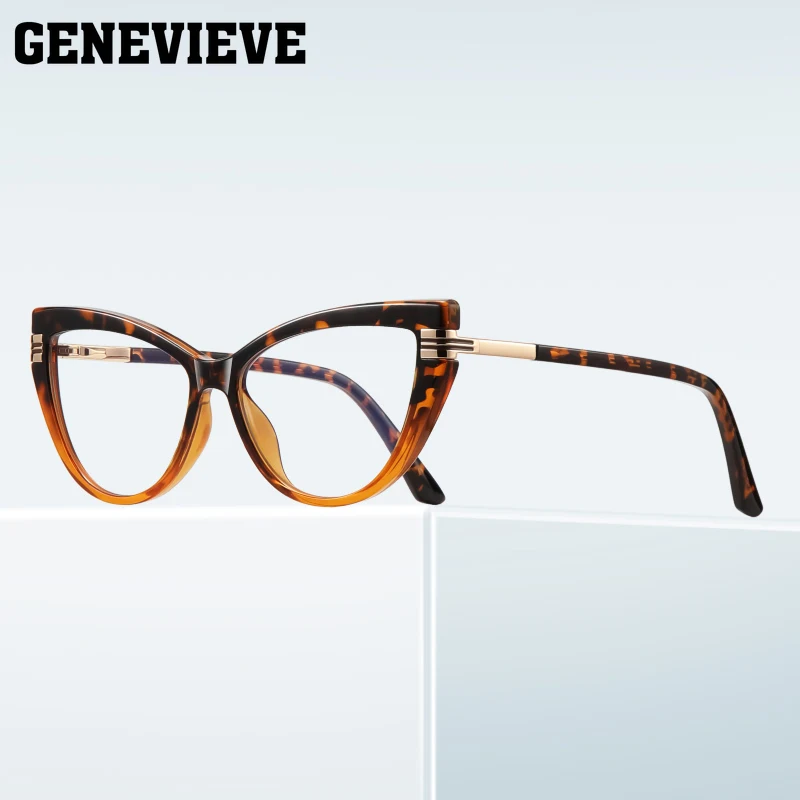 GENEVIEVE تصميم عين القطة المخصص للنساء نظارات قراءة فوتوكروميك مضادة للضوء الأزرق وصفة طبية مخصصة متاحة #3