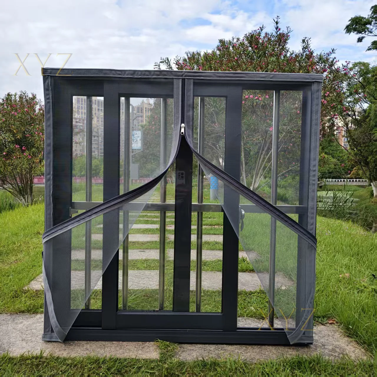 Summer Anti-Mosquito Window Mesh Curtain Zipper Opening Design Dustproof Screen Fiberglass Window Net Customizable Home Supplies