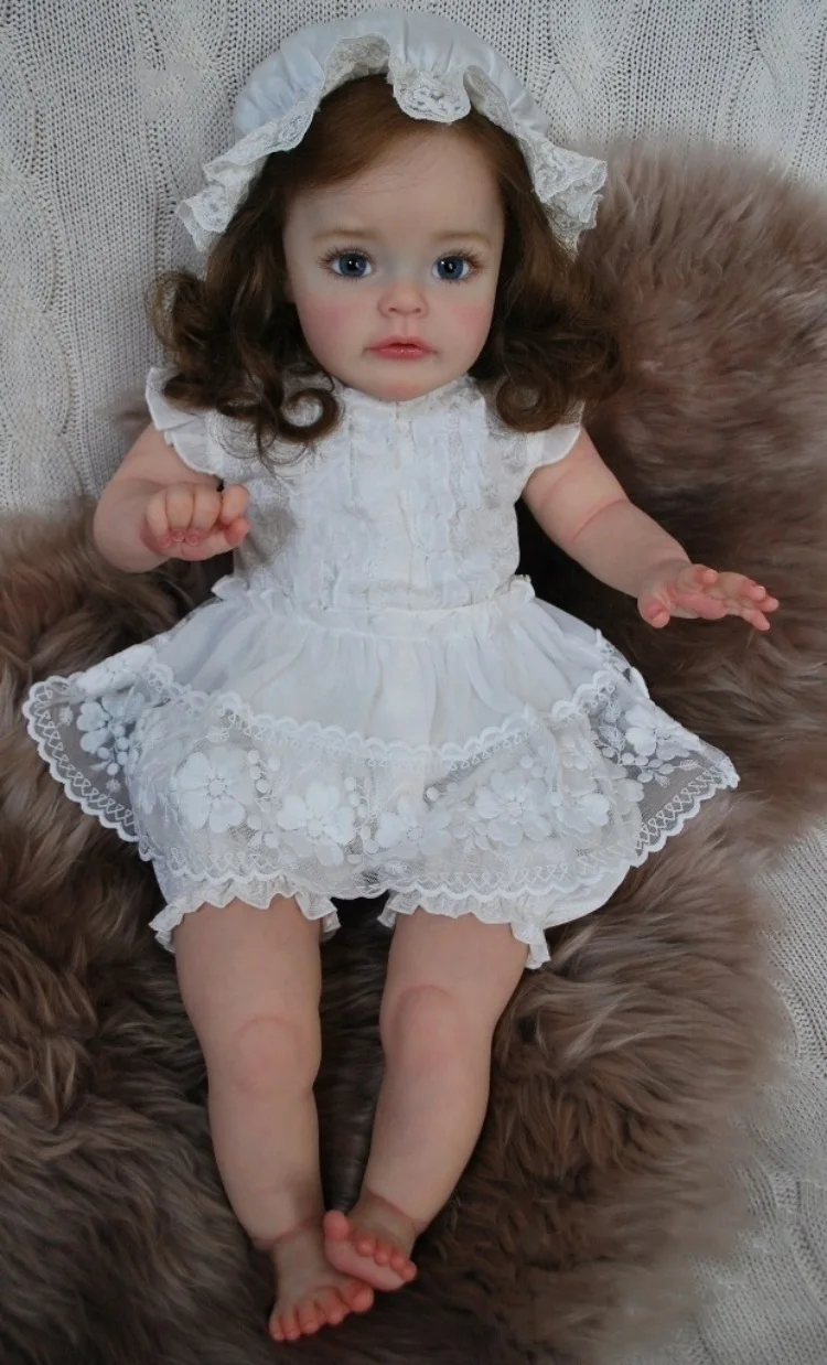 60CM Reborn Baby Doll Princess Series High-Quality Soft Vinyl Silicone Hand-Painted 3D Textured Skin Art Doll Perfect Gift Girls
