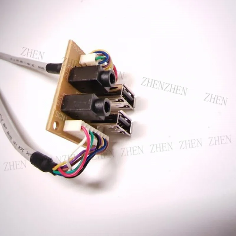 Y Y 2-Port USB 2.0 9Pin 3.5mm Audio Interface Motherboard Front Square Case Panel