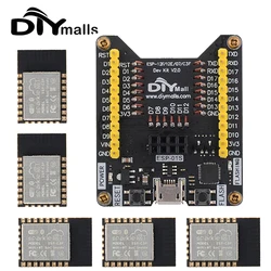 ESP32-C3F WiFi+BT Module 32-bit RISC-V Single-core Processor 4MB Flash 2.4 GHz with ESP8266 Burning Fixture Development Board