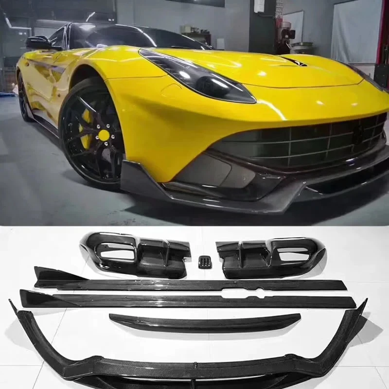 

Для Ferrari F12 Rea бампер из углеродного волокна, передняя губа, задний диффузор, боковые юбки, Spolier, комплект кузова автомобиля 2013,