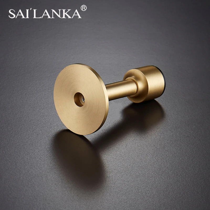 SAILANKA Brass Door Stopper Hole Free Bathroom Door Stopper Heavy Duty Floor Tope Puerta Security Protection Modern Hardware