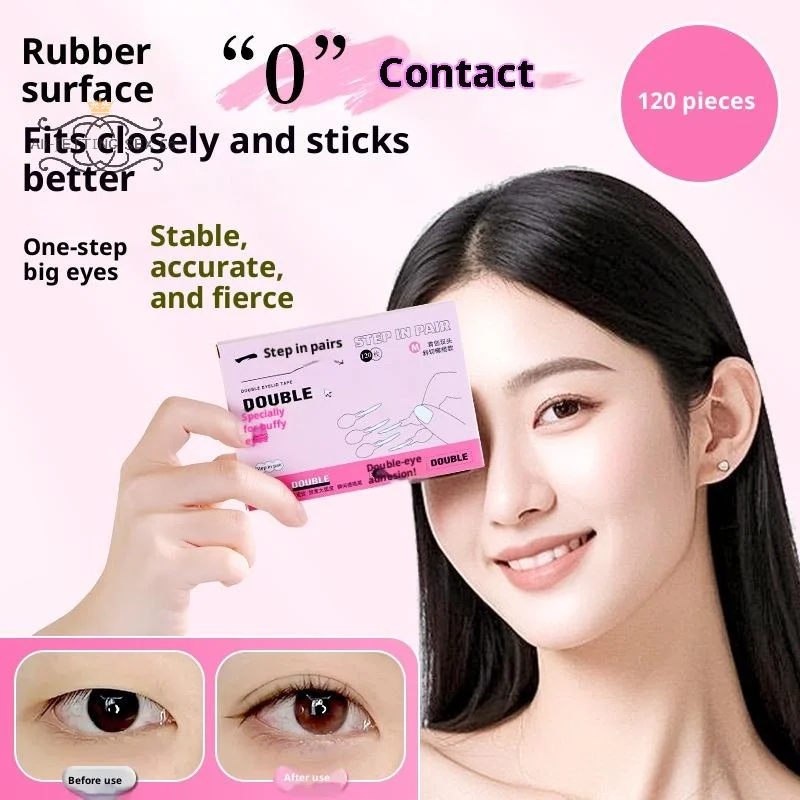 

120pcs Invisible Double Eyelid Stickers - Waterproof Natura Long Lasting With Tool Transparent Eyelid Stickers