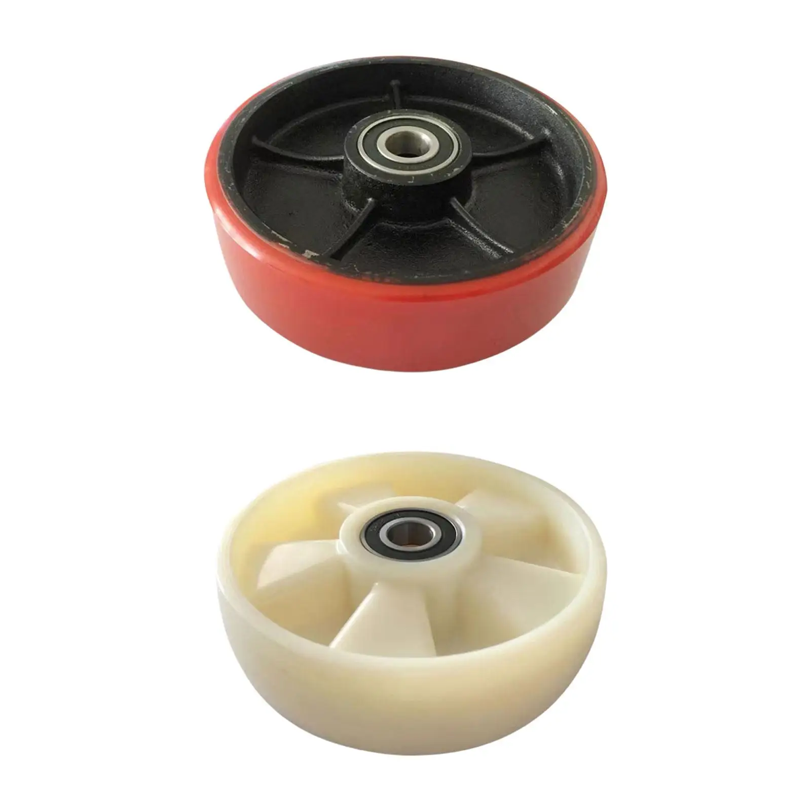 Forklift Caster PU/Nylon Wheel 180mm Diameter Heavy Duty Easy Installation