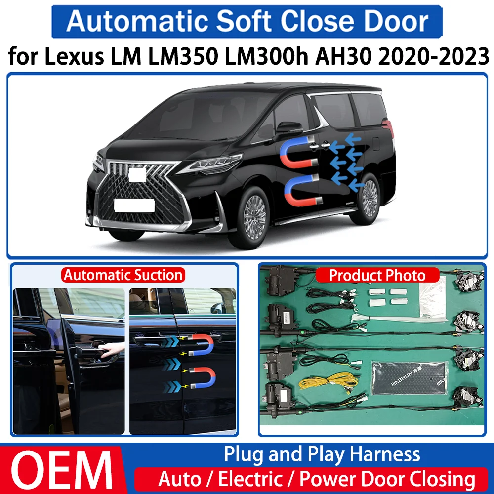 for Lexus LM LM350 LM300h AH30 2020-2023 Car Automatic Soft Close Door Electric Suction Kit Auto Power Closing System Plug＆play
