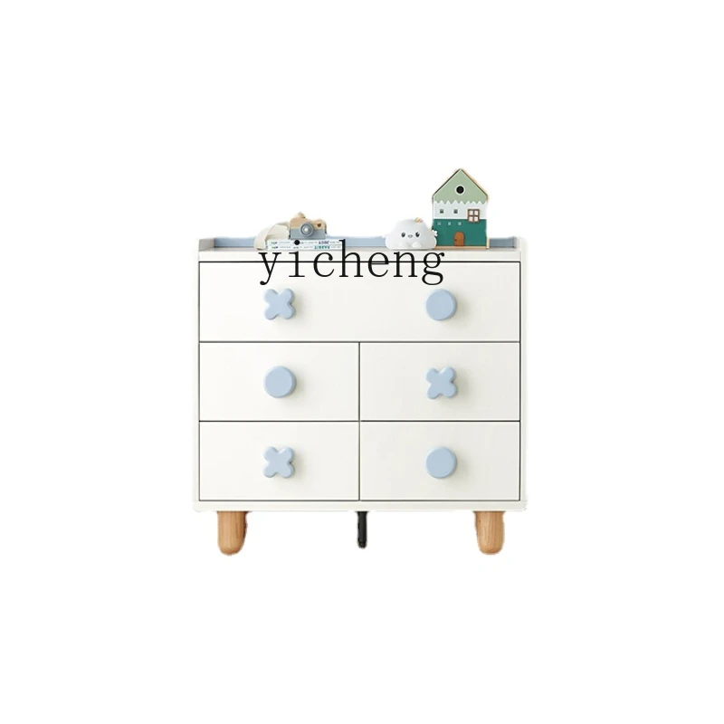 

ZC Solid Wood Chest of Drawers Bedroom Simple Modern Oak Furniture Drawer Locker Chest of Drawers Storage Cabinet