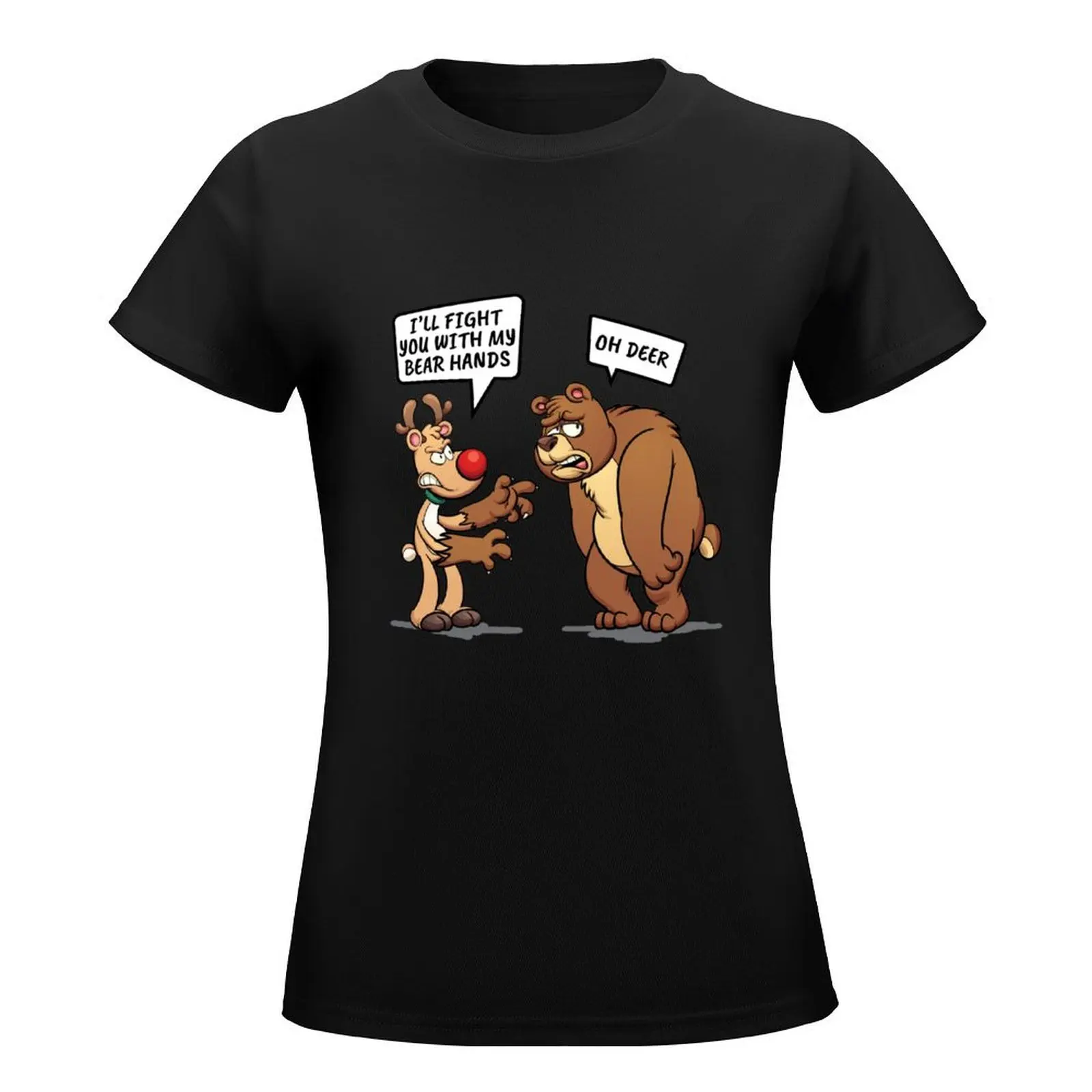 I'll Fight You With My Bear Hands Funny Gift T-Shirt summer clothes tees summer tops lady clothes t shirts for Women graphic