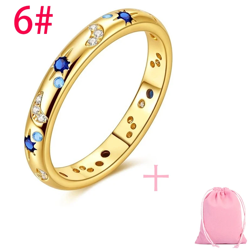 Women's 925 Sterling Silver Crown Devil's Eye Ring, Gift with Velvet Bag